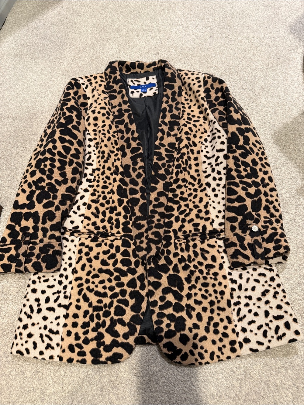 Apt. 9 Leopard Print Blazer in Black & Tan